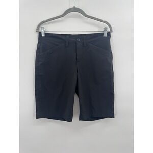 Eddie Bauer Womens Bermuda Shorts 2 Black Outdoor Nature Gorpcore Minimalist